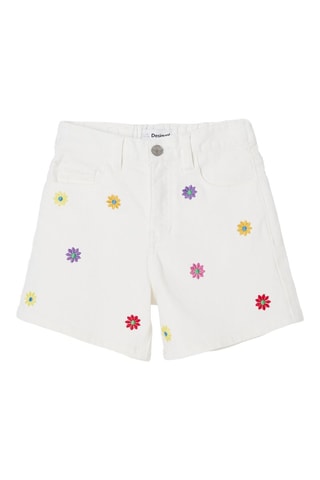Short en jean - Blanc