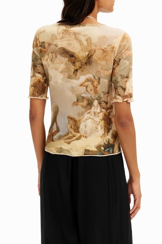 T-shirt - Beige et gris