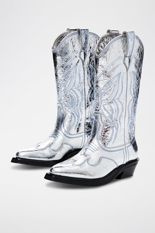 Santiags en cuir - Gris