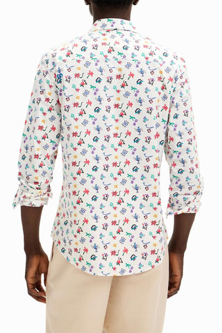 Chemise regular - Blanc et rouge