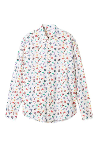 Chemise regular - Blanc et rouge