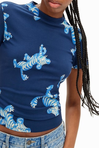 T-shirt slim - Bleu