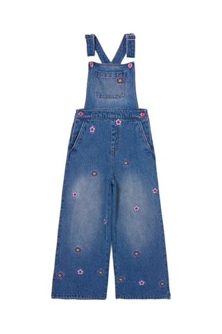 Salopette en jean - Bleu et rose