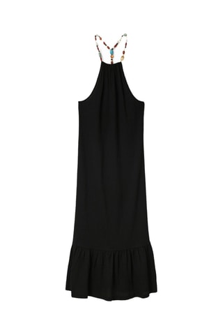 Robe longue - Noir et marron