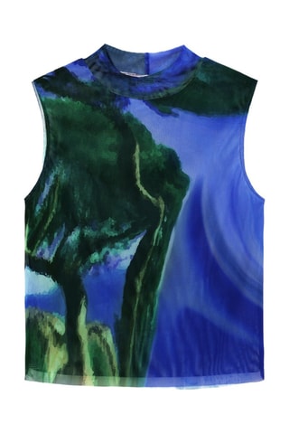 Top - Noir et bleu