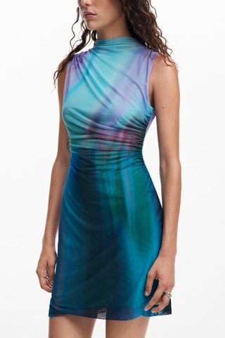Robe droite - Bleu