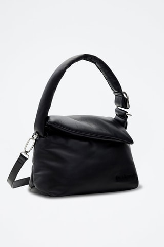 Sac porté épaule en cuir d’agneau - Noir