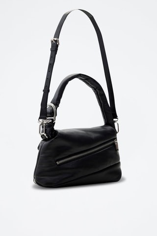 Sac porté épaule en cuir d’agneau - Noir