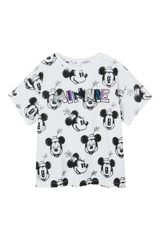 T-shirt Minnie Disney - Blanc et noir