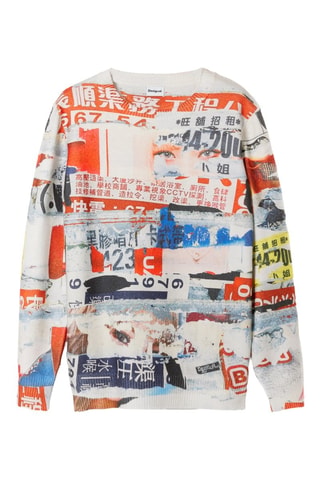 Pull - Blanc et orange