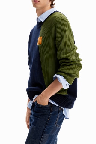 Pull - Bleu, vert et orange