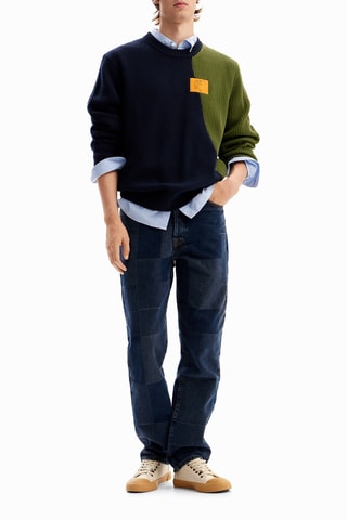 Pull - Bleu, vert et orange
