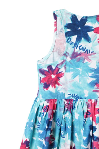 Robe - Blanc, bleu et rose