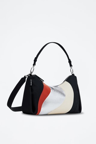 Sac porté épaule - Argenté et noir