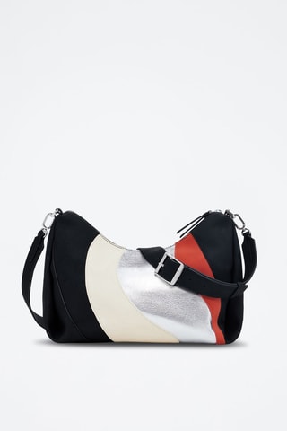 Sac porté épaule - Argenté et noir