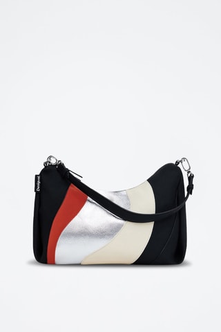 Sac porté épaule - Argenté et noir