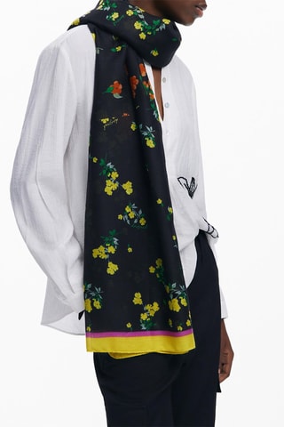 Foulard - Noir, vert, jaune et orange