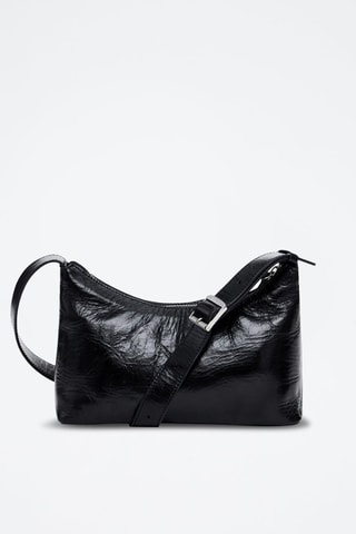 Sac bandoulière en cuir - Noir