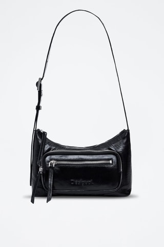 Sac bandoulière en cuir - Noir