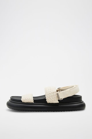 Sandales - Beige, blanc et noir