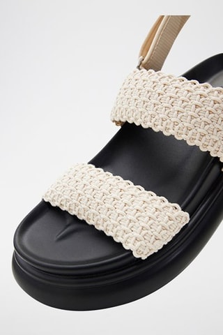 Sandales - Beige, blanc et noir