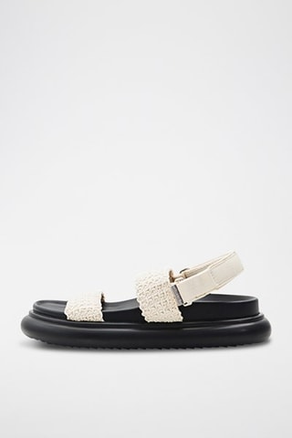 Sandales - Beige, blanc et noir