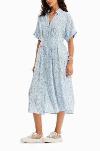 Robe chemise - Bleu