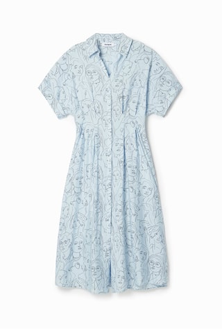 Robe chemise - Bleu