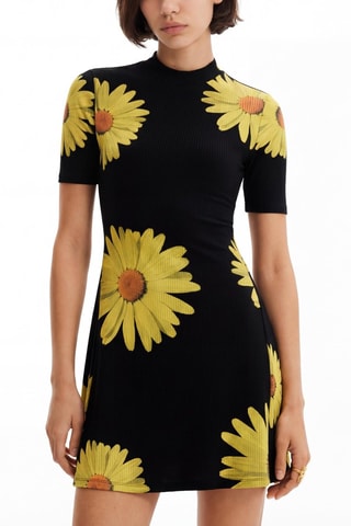 Robe pull - Noir et jaune