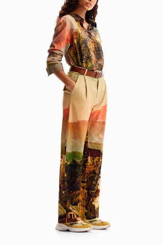 Pantalon wide legs - Beige