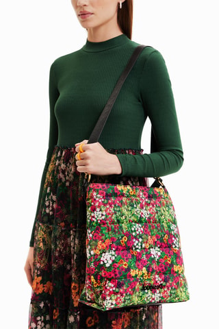Sac bandoulière - Noir et rose