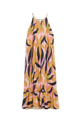 Robe longue sans manches - Noir et jaune