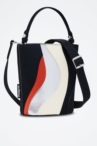 Sac seau - Blanc, noir, rouge et argenté