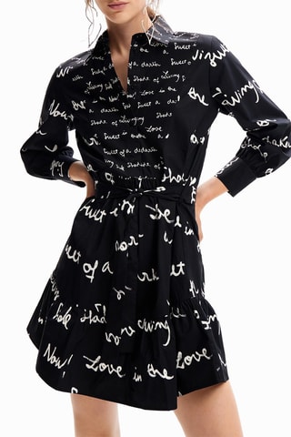 Robe volantée - Blanc et noir