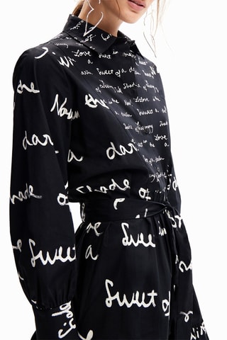 Robe volantée - Blanc et noir