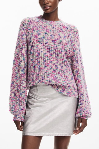 Pull en laine - Violet et rose