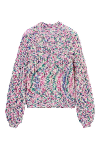 Pull en laine - Violet et rose