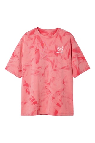 T-shirt regular tie and dye - Rose clair