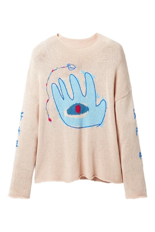 Pull - Beige et bleu