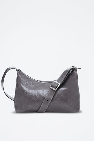 Sac bandoulière en cuir - Gris