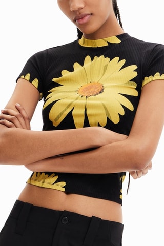 T-shirt slim - Noir et jaune