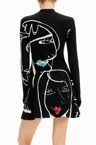 Robe patineuse - Blanc et noir
