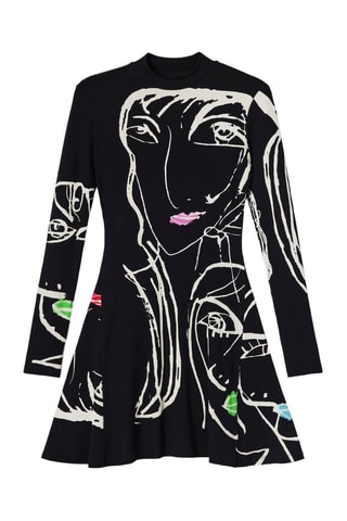 Robe patineuse - Blanc et noir