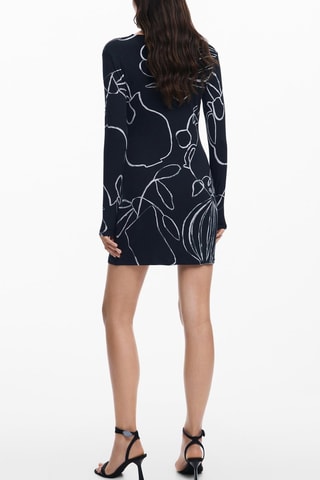 Robe fourreau - Blanc et noir
