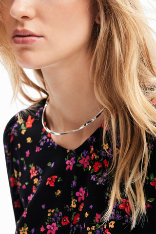 Blouse - Noir, rouge, jaune et violet