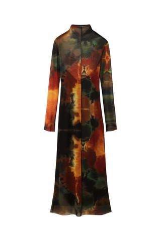 Robe longue tie and dye - Marron
