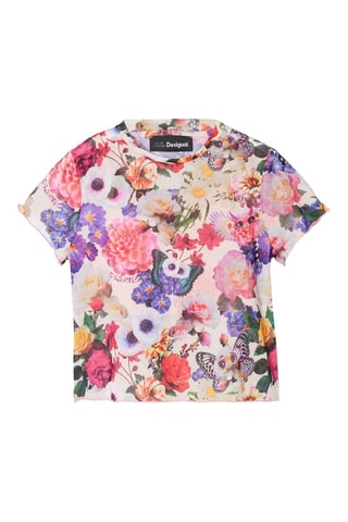 T-shirt - Blanc et rose