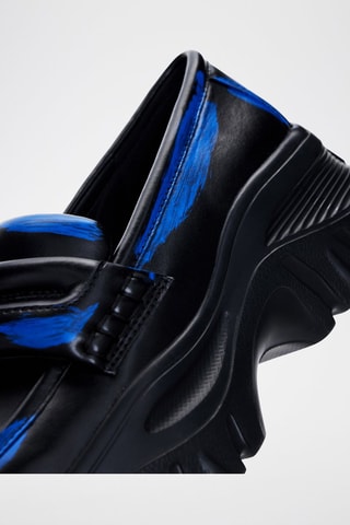 Mocassins plateformes - Bleu et noir
