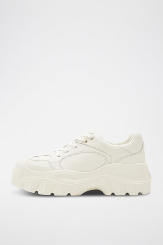 Baskets plateformes en cuir - Beige