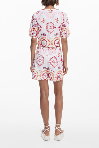 Short - Blanc et orange